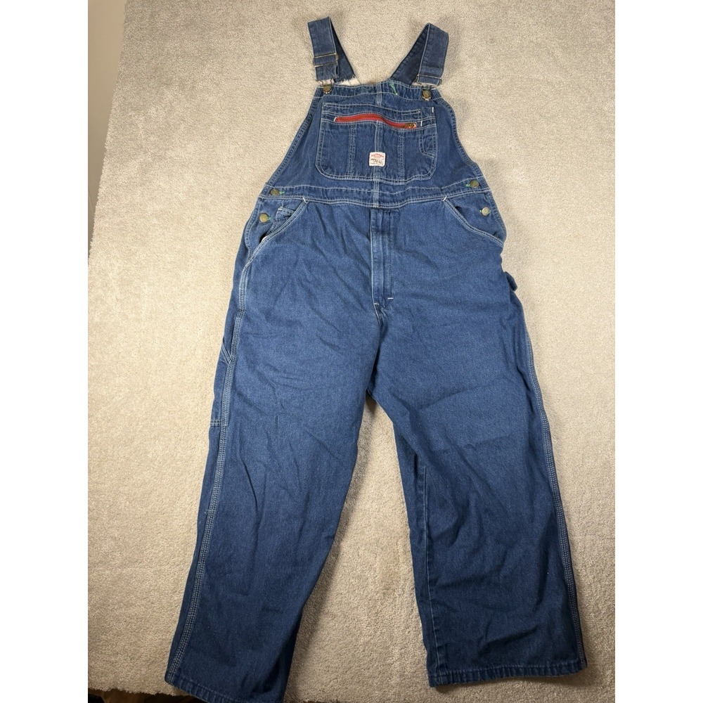 Vintage Pointer Brand Men's Overalls Bibs Medium Blue Denim 38x25** Made in USA
